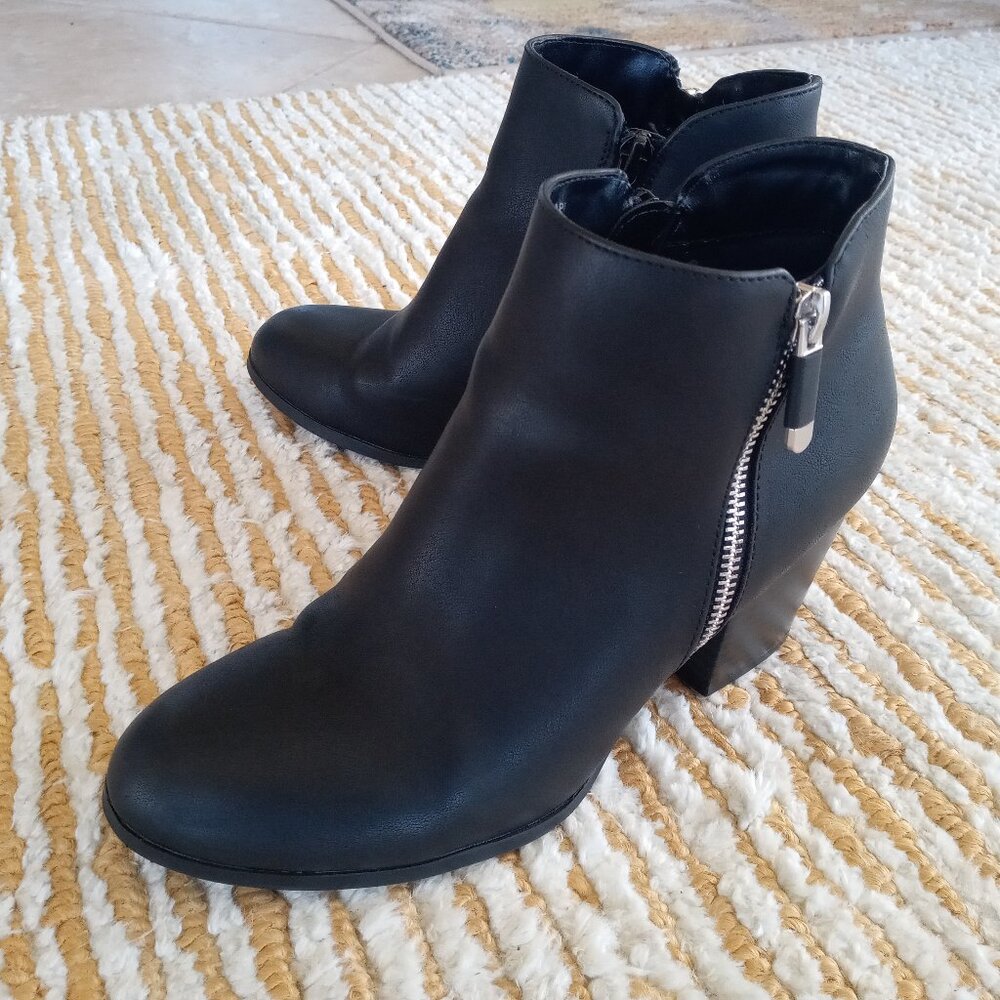 Black High-Heel Ankle Boots
